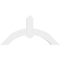 Ekena Millwork Archdale Architectural Grade PVC Gable Bracket, 36"W x 18"H x 4"D x 4"F, 12/12 Pitch GBP036X18X0404ARC00 - alternate 5